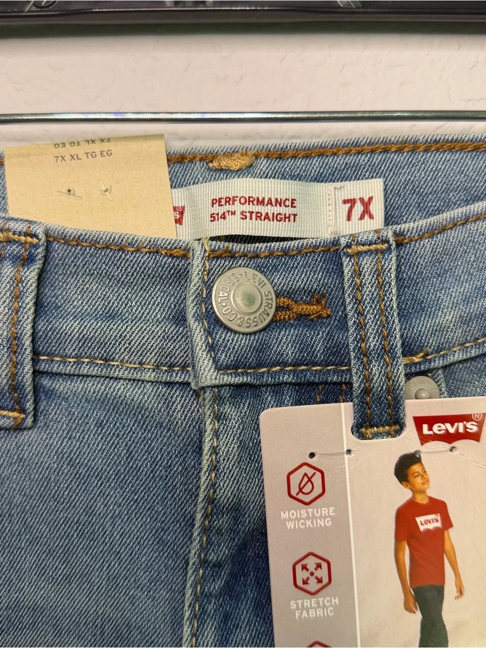 NEW Kids Straight Light Blue Jeans 7X